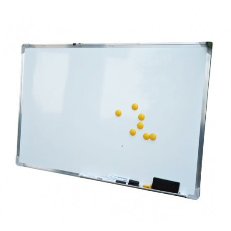 White magnetic board with 10 magnets, 1 draft and.