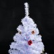 Homcom arbre de Noël blanc ≈85x150cm avec des ornements