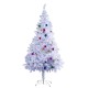 Homcom arbre de Noël blanc ≈85x150cm avec des ornements