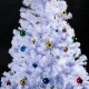 Homcom albero di Natale bianco ≈85x150cm con ornamenti