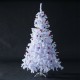Homcom weiße Weihnachtsbaum ≈105x150cm Kunstbaum mit Ornamenten