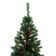 HomCom Arbol de Navidad Verde con Adornos Φ75x150cm Arbol Artificial Decoracion