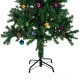 Homcom green Arbre de Noël avec ornements я75x150cm décoration d'arbre artificiel
