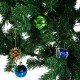 HomCom Arbol de Navidad Verde Φ80x180cm Arbol Artificial con Adornos Decoracion