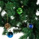 Homcom green christmas tree δ80x180cm artificial tree with decoration