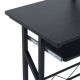Computertisch schwarz Holz mdf, Eisen 90x50x95...