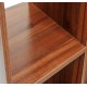 Offener Schrank zum Aufhängen und Ablegen von Kleiderschrank mit Rädern - Holz - braune Farbe - 120x40x128 cm