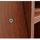 Open closet to hang and store clothes wardrobe with wheels - wood - brown color - 120x40x128 cm