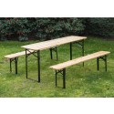 Conjunto de Muebles para Picnic Negro Madera Natura...