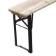 Conjunto de Muebles para Picnic Negro Madera Natura...