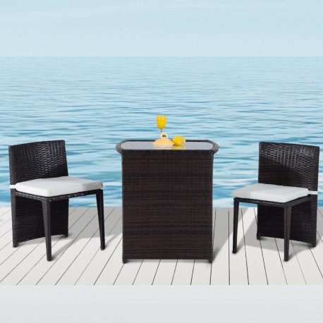 Outdoor furniture set 1 table and 2 chairs for ...