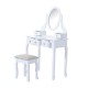 Toucher au tabouret - couleur blanche -...