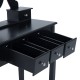 Preto madeira stool maquiagem 88x...