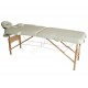 Table de massage - couleur crème - pu et bois - 182x...