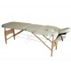 Massage table - cream color - pu and wood - 182x...