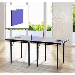 Mesa ping pong dobrável criança - cor azul - ...