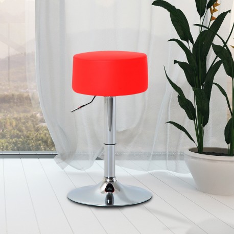 Bar stool pu + red iron 34x34x51-64cm...