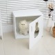 Arenero Gatos Blanco Madera 63x53,5x41cm...