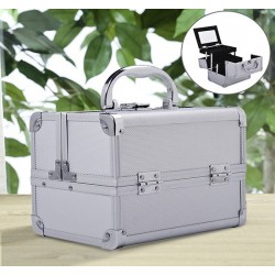 Valise professionnelle en aluminium blanc 15x15x20cm...