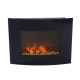 Electric fireplace glass black iron 65x11,4x52cm...
