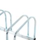 Parcheggio 3 biciclette argento acciaio 70,5x33x27...