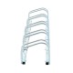 Parking 5 bicycles silver steel 130x33x27c...
