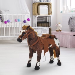 Brinquedo cavalo marrom felpa 85x28x60cm...