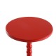 Table auxiliaire tube en bois rouge 43x58,5cm...