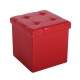 Taburete Plegable Rojo Madera 38x38x38cm...