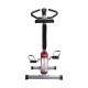 Homcom estática bicicleta fiação fitness - vermelho e prata - tubo de aço, pp e pvc - 65x43x97cm