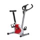 Homcom estática bicicleta fiação fitness - vermelho e prata - tubo de aço, pp e pvc - 65x43x97cm