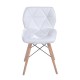 Dining chair pu + white wood 42x48x75cm...