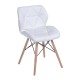 Dining chair pu + white wood 42x48x75cm...