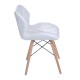 Dining chair pu + white wood 42x48x75cm...