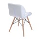 Silla de Comedor PU + Madera Blanco 42x48x75cm...