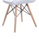 Cadeira de jantar pu + madeira branca 42x48x75cm...
