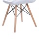 Dining chair pu + white wood 42x48x75cm...