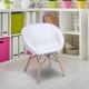 Dining chair pu + white wood 52x45,5x70cm...