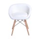Dining chair pu + white wood 52x45,5x70cm...