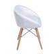 Silla de Comedor PU + Madera Blanco 52x45,5x70cm...