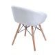 Dining chair pu + white wood 52x45,5x70cm...