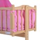 Baby cot pink wood 94x50x140cm...