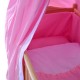Cama de bebê de madeira rosa 94x50x140cm...