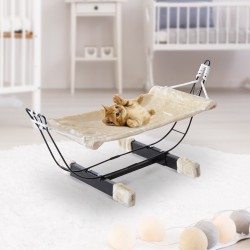 Letto per gatto ferro Crema+Nero 70x34cm...