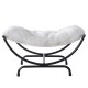 Bett für Katze Eisen weiß + Schwarz 66x40x33cm...