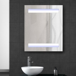 Salle de bain miroir verre blanc 80x60x15cm...