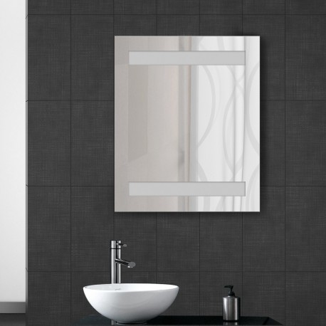 Bathroom mirror glass oak 60x50x15cm...