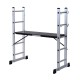 Scala in alluminio placcato 130x40x140cm.