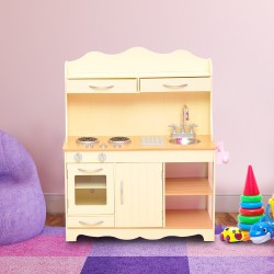 Toy kitchen yellow wood 77x30x95cm...