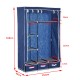 Klappschrank blau Stoff 110x46x168cm...